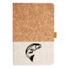 Cork And Heathered Fabric Hardcover Journal 5.5" X 8.25" Thumbnail