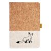 Cork And Heathered Fabric Hardcover Journal 5.5" X 8.25" Thumbnail