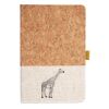 Cork And Heathered Fabric Hardcover Journal 5.5" X 8.25" Thumbnail
