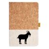 Cork And Heathered Fabric Hardcover Journal 5.5" X 8.25" Thumbnail