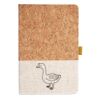 Cork And Heathered Fabric Hardcover Journal 5.5" X 8.25" Thumbnail