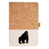 Cork And Heathered Fabric Hardcover Journal 5.5" X 8.25" Thumbnail