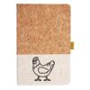 Cork And Heathered Fabric Hardcover Journal 5.5" X 8.25" Thumbnail