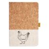 Cork And Heathered Fabric Hardcover Journal 5.5" X 8.25" Thumbnail