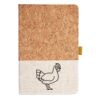 Cork And Heathered Fabric Hardcover Journal 5.5" X 8.25" Thumbnail