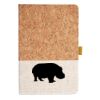 Cork And Heathered Fabric Hardcover Journal 5.5" X 8.25" Thumbnail