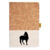 Cork And Heathered Fabric Hardcover Journal 5.5" X 8.25" Thumbnail