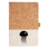 Cork And Heathered Fabric Hardcover Journal 5.5" X 8.25" Thumbnail