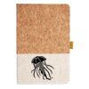 Cork And Heathered Fabric Hardcover Journal 5.5" X 8.25" Thumbnail