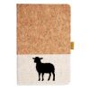 Cork And Heathered Fabric Hardcover Journal 5.5" X 8.25" Thumbnail