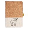 Cork And Heathered Fabric Hardcover Journal 5.5" X 8.25" Thumbnail
