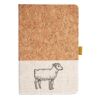Cork And Heathered Fabric Hardcover Journal 5.5" X 8.25" Thumbnail