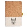 Cork And Heathered Fabric Hardcover Journal 5.5" X 8.25" Thumbnail
