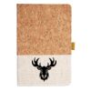 Cork And Heathered Fabric Hardcover Journal 5.5" X 8.25" Thumbnail