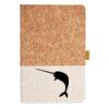 Cork And Heathered Fabric Hardcover Journal 5.5" X 8.25" Thumbnail