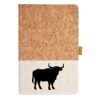 Cork And Heathered Fabric Hardcover Journal 5.5" X 8.25" Thumbnail