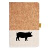 Cork And Heathered Fabric Hardcover Journal 5.5" X 8.25" Thumbnail