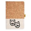 Cork And Heathered Fabric Hardcover Journal 5.5" X 8.25" Thumbnail