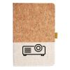 Cork And Heathered Fabric Hardcover Journal 5.5" X 8.25" Thumbnail
