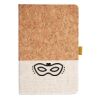 Cork And Heathered Fabric Hardcover Journal 5.5" X 8.25" Thumbnail
