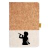 Cork And Heathered Fabric Hardcover Journal 5.5" X 8.25" Thumbnail