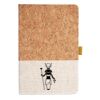 Cork And Heathered Fabric Hardcover Journal 5.5" X 8.25" Thumbnail