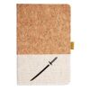 Cork And Heathered Fabric Hardcover Journal 5.5" X 8.25" Thumbnail