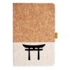 Cork And Heathered Fabric Hardcover Journal 5.5" X 8.25" Thumbnail