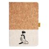 Cork And Heathered Fabric Hardcover Journal 5.5" X 8.25" Thumbnail