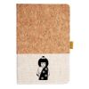 Cork And Heathered Fabric Hardcover Journal 5.5" X 8.25" Thumbnail