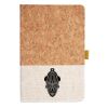 Cork And Heathered Fabric Hardcover Journal 5.5" X 8.25" Thumbnail