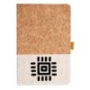 Cork And Heathered Fabric Hardcover Journal 5.5" X 8.25" Thumbnail
