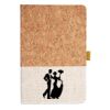 Cork And Heathered Fabric Hardcover Journal 5.5" X 8.25" Thumbnail