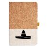 Cork And Heathered Fabric Hardcover Journal 5.5" X 8.25" Thumbnail