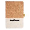 Cork And Heathered Fabric Hardcover Journal 5.5" X 8.25" Thumbnail