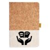 Cork And Heathered Fabric Hardcover Journal 5.5" X 8.25" Thumbnail