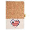 Cork And Heathered Fabric Hardcover Journal 5.5" X 8.25" Thumbnail