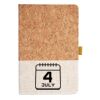 Cork And Heathered Fabric Hardcover Journal 5.5" X 8.25" Thumbnail