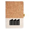 Cork And Heathered Fabric Hardcover Journal 5.5" X 8.25" Thumbnail