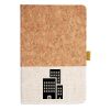 Cork And Heathered Fabric Hardcover Journal 5.5" X 8.25" Thumbnail
