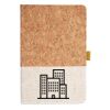 Cork And Heathered Fabric Hardcover Journal 5.5" X 8.25" Thumbnail