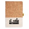 Cork And Heathered Fabric Hardcover Journal 5.5" X 8.25" Thumbnail