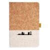 Cork And Heathered Fabric Hardcover Journal 5.5" X 8.25" Thumbnail