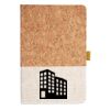 Cork And Heathered Fabric Hardcover Journal 5.5" X 8.25" Thumbnail