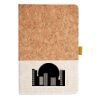 Cork And Heathered Fabric Hardcover Journal 5.5" X 8.25" Thumbnail