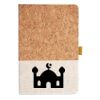 Cork And Heathered Fabric Hardcover Journal 5.5" X 8.25" Thumbnail
