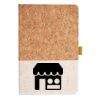 Cork And Heathered Fabric Hardcover Journal 5.5" X 8.25" Thumbnail