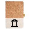 Cork And Heathered Fabric Hardcover Journal 5.5" X 8.25" Thumbnail