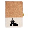 Cork And Heathered Fabric Hardcover Journal 5.5" X 8.25" Thumbnail