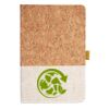 Cork And Heathered Fabric Hardcover Journal 5.5" X 8.25" Thumbnail